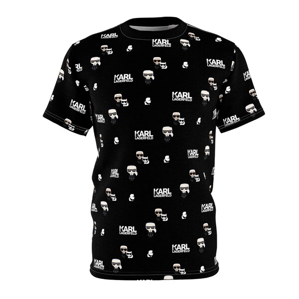 Karl Lagerfeld T-shirt Monogram Black inspired Tee Shirt Jersey