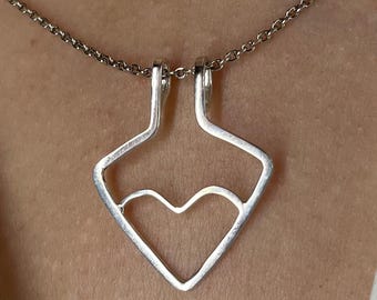 Ring Holder Pendant Silver
