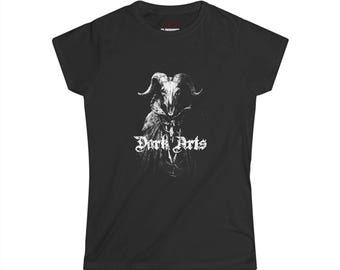 Frauen Dark Arts T-Shirt | Okkulte Kleidung | Schwarzes Metall | Schrägkern | Liebefertigkeit | Vampir | Goth | Gothic Kleidung | Okkulte Ästhetik