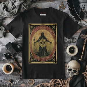 Blindspot Death Tarot T-Shirt | Satanic Occult Clothing | Black Metal | Weirdcore | Goth Shirt | Gothic Clothing | Aesthetic Clothing