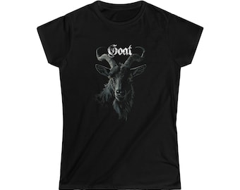 Women's GOAT T-Shirt | Satanic Occult Clothing | Black Metal | Weirdcore | Goth Shirt | Gothic Clothing | Aesthetic Clothing
