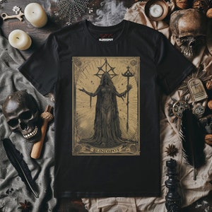 Blindspot Tarot T-Shirt | Satanic Occult Clothing | Black Metal | Weirdcore | Goth Shirt | Gothic Clothing | Aesthetic Clothing