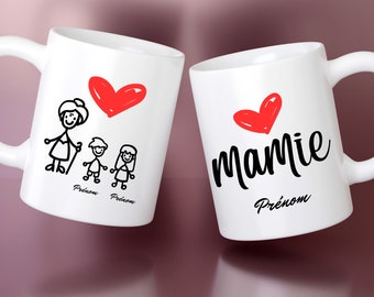 Mug personnalisé - Cadeau personnalisé - Tasse - Anniversaire - cadeau fête des grands mères - famille - amour - enfants