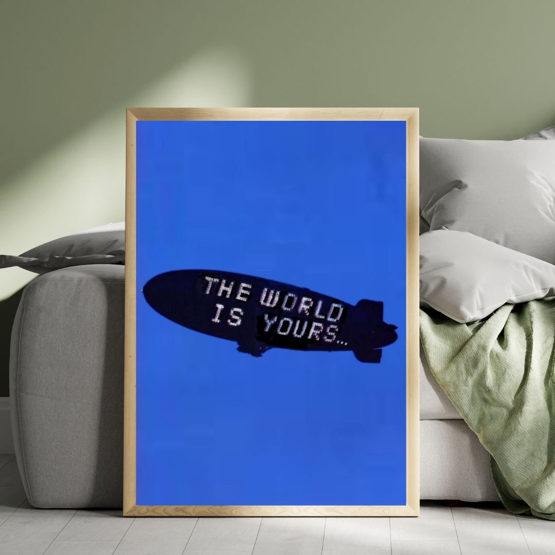 The World is Yours Poster, Wall Decor, Unframed A4/A3/A2, Wall Art, Home Poster, Colourful Home