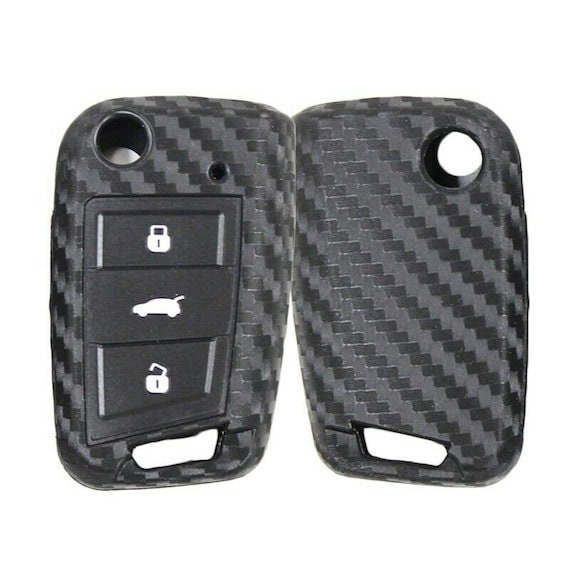 Auto Schlüssel Hülle Silikon Schutz Cover Schwarz für VW Polo Golf 7 VII  GTI GTD GTE R: : Auto & Motorrad