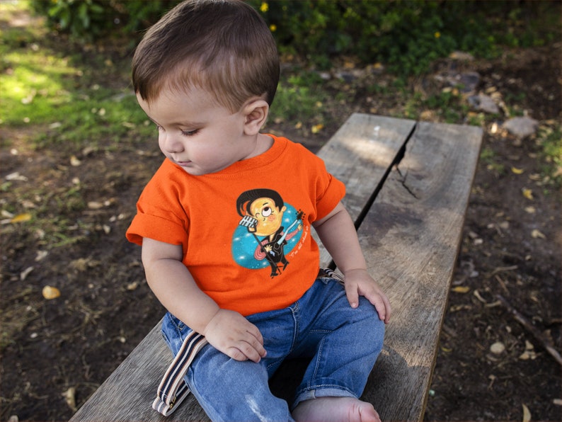 Cute Infant T Shirt Elvis Presley Rock and Roll Tshirt Music Legends