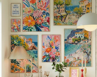 Henri Matisse 8er-Set Kunstdruck, Ästhetisches Matisse Poster für moderne Galerie Ausstellungskunst, minimalistische neutrale Wandkunst, Matisse Geschenkidee