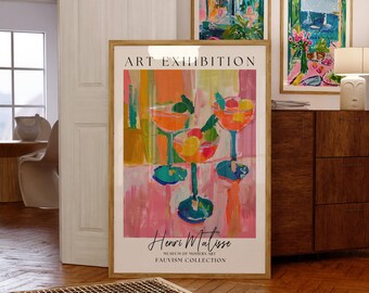 Henri Matisse Fauvism Art Exhibition Poster, Museum of Modern Print, Colorful Still Life Wall