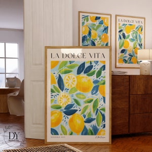 Lemon Henri Matisse Set of 3 Art Print, Digital Art Download, Kitchen Wall Art, Fruit Market Art Poster, Retro Aesthetic Wall Art