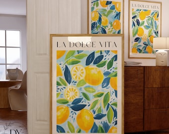 Lemon Henri Matisse Set of 3 Art Print, Digital Art Download, Kitchen Wall Art, Fruit Market Art Poster, Retro Aesthetic Wall Art