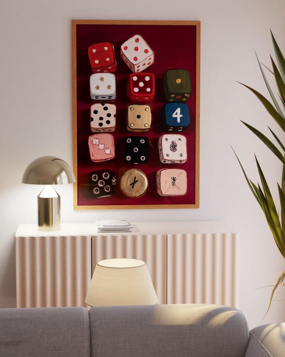 Dice Print | Whimsical Game Night Wall Art