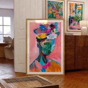 Aesthetisches Dopamin Poster, Matisse Galerie Kunst, Verano Poster, 70er Jahre Wand Kunst, Rosa Wand Kunst, Sommer Haus Poster,Retro Print,Preppy Kunst