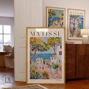 Conjunto de 3 gravuras da exposição de Matisse - Decoração de parede para galeria (Download digital)