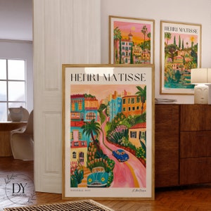 Henri Matisse 3er-Set Kunstdruck, Ästhetisches Matisse Poster für moderne Galerie Ausstellungskunst, minimalistische neutrale Wandkunst, Matisse Geschenkidee