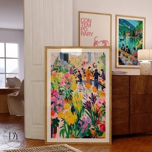 Póster retro de los años 70, arte mural naranja, decoración de moda, impresión estética kitsch, póster vintage, arte mural psicodélico, impresión preppy, decoración de dopamina