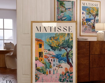 Set of 3 Prints  - Aesthetic Matisse Poster for Modern Gallery Exhibition Art, Minimalist Neutral Wall Art, Matisse Cut outs Gift Idea