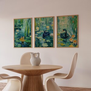 Monet Rabbit Claude Monet Rabbit in Water Lilies, Impressionist Landscape Painting ...