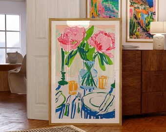 Trendy Matisse Wall Art, Kitchen Wall Art, Minimalist Wall Art, Preppy Wall Art, Retro Wall Art, Summer Poster, Trendy Wall Art, Vogue Print
