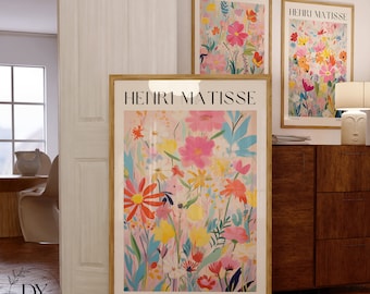 Set of 3 Prints  - Aesthetic Matisse Poster for Modern Gallery Exhibition Art, Minimalist Neutral Wall Art, Matisse Cut outs Gift Idea