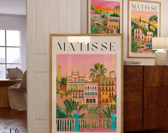 Set of 3 Prints Henri Matisse Landscape Print, Colorful Wall Art, Aesthetic Room Decor, Matisse Poster Modern Gallery Exhibition, Gift Idea