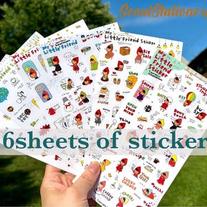 My little friend Korean carton sticker sheets, Daily Life sticker sheets, animals Stickers, Decorative Stickers, Journalling Planners
