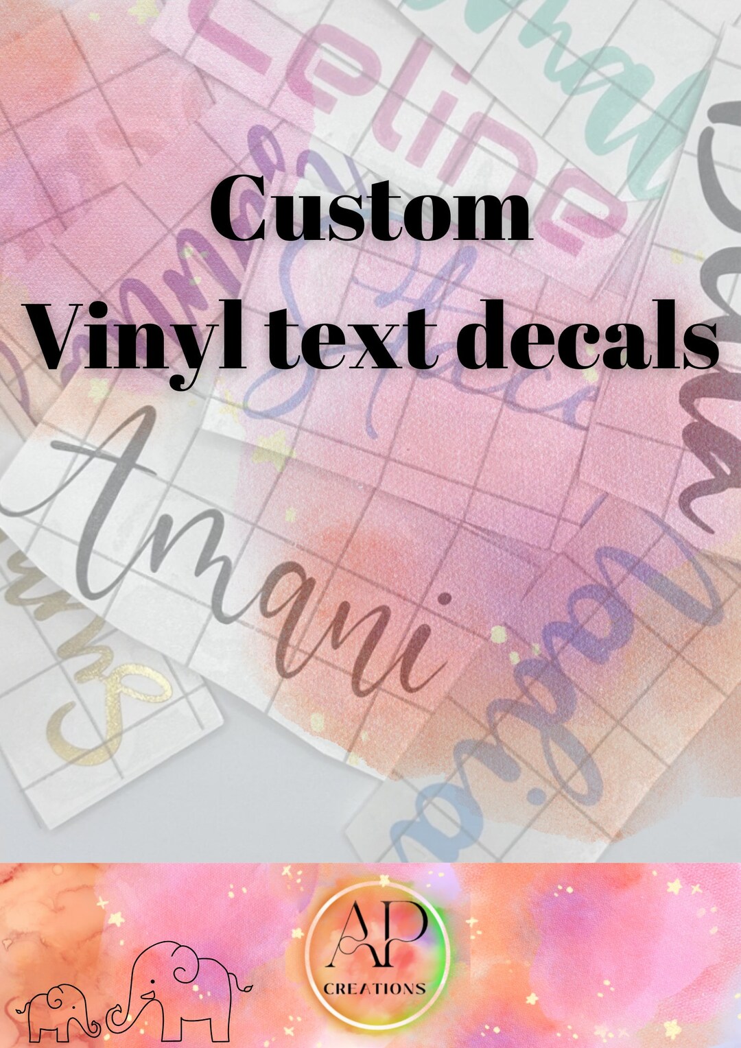 Custom Vinyl Stickers Vinyl Decal Vinyl Name Decals Personalised Decals