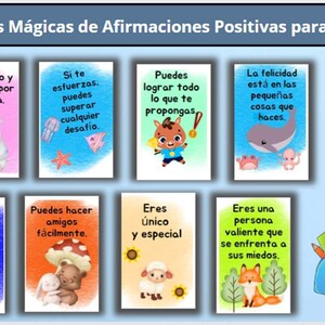 Tarjetas de Afirmación Positiva para Niños: Descarga Instantánea y Editables en Canvas. Promueven la Positividad y la Creatividad.