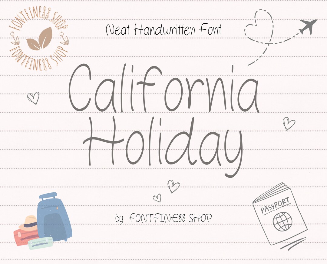 Handwritten Font Goodnotes and Procreate Fonts, Student Note Taking ...