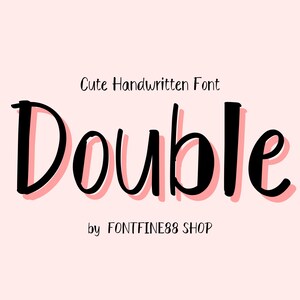 Fonte manuscrita dupla, fonte manuscrita fofa, fonte simples, fonte moderna para anotações digitais, planejamento digital, fontes Goodnots, fonte adorável