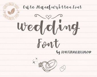 Handwritten script font Wedding Calligraphy Font Download Digital Font Cricut font Cursive Modern font, Procreate Goodnotes Planner Font