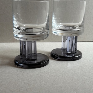 Set of two Post Modern / Memphis glasses, in the style of Ettore Sottsass, Italy, 1980s