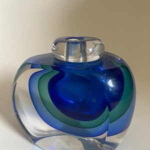 Luigi Onesto Sommerso hand made Murano Glass perfume bottle