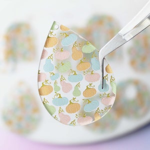 Pastel Pumpkin Acrylic Earring Blanks: Fall DIY Jewelry