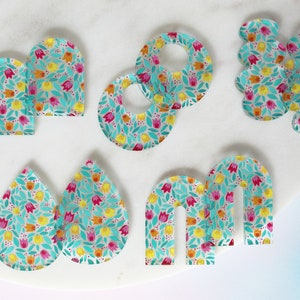 Tulip Printed Earring Blanks - Flower Earring Blanks - DIY Acrylic Earrings - Acrylic Blanks for Earring Makers