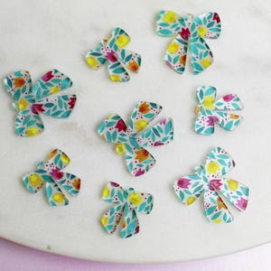 Tulip Bow Earring Blanks - Spring Floral Bow Earrings - DIY Acrylic Earrings - Earring Blanks - Acrylic Blanks for Earring Makers