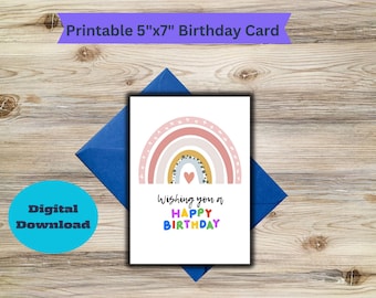 Happy Birthday Printable Greeting Card