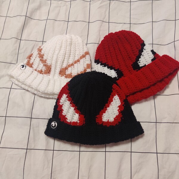 Bonnet Spiderman crochet, miles morales, Peter Parker, gwen stacy