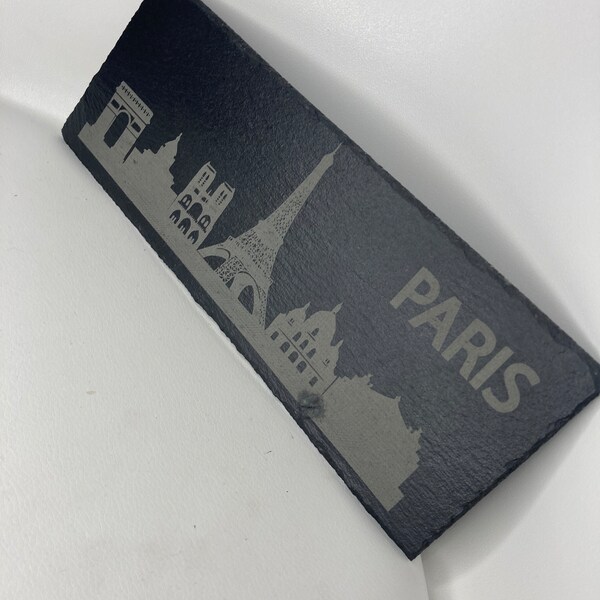 Ardoise décoration paris panoramique tour Eiffel, Arc de triomphe ... (frais de port gratuit)