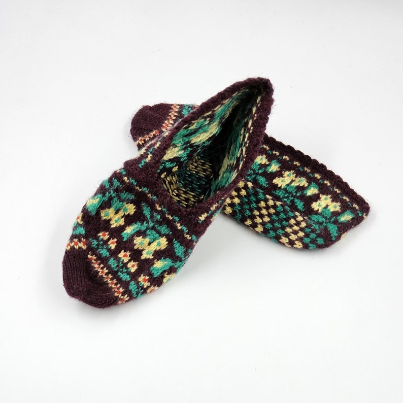 Knitted Slipper Socks | Home Slipper Socks | Handmade Slipper Socks | Wool slippers | Adult Slipper Socks