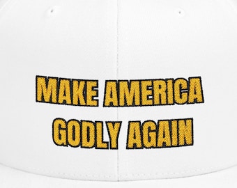 Broderad MAGA-hatt: Gör Amerika gudfruktigt igen, patriotisk huvudbonad