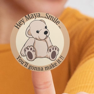 Personalisierte Kinderaufkleber, Ermutigungs-Zitate, niedlicher Tieraufkleber, inspirierende Zitate-Aufkleber, motivierende Wörter für Kinder