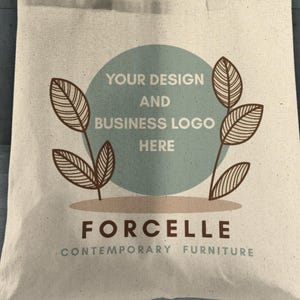 Custom Logo Tote Bag,Personalized Eco Friendly Reusable Bag,Branded Cotton Tote for Business Marketing, Events,Corporate Gifts,Trade Shows