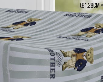 Vintage Teddy Bear theme Changing Pad Cover,Personalized Nursery Decor