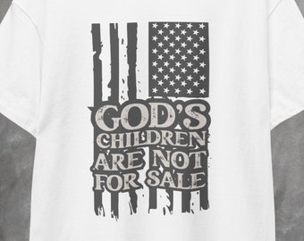 Camiseta con cita cristiana: Hijos de Dios, bandera patriótica de EE. UU.