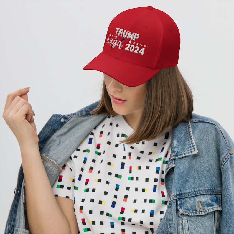 Trump 2024 MAGA Hat – Custom Embroidered Hat | Elastic stretch band | Comfortable Fit | | Ideal for Patriotic Events | MAGA