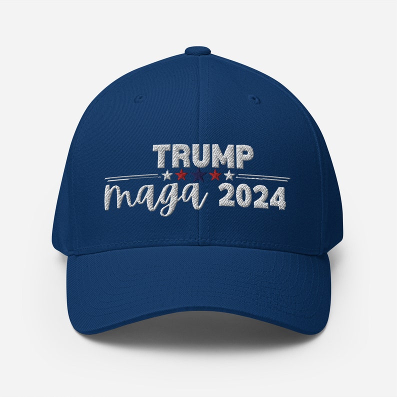 Trump 2024 MAGA Hat – Custom Embroidered Hat | Elastic stretch band | Comfortable Fit | | Ideal for Patriotic Events | MAGA