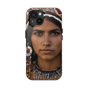 iPhone Indigenous woman painting Tough Phone Case, indigenous art aesthetic, tribal art aesthetic