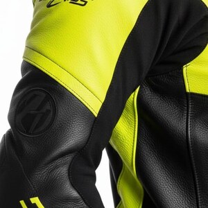 Tuta in pelle da moto personalizzata - Tuta da motociclista professionale con armatura CE - Abbigliamento protettivo da motociclista per uomo immagine 7