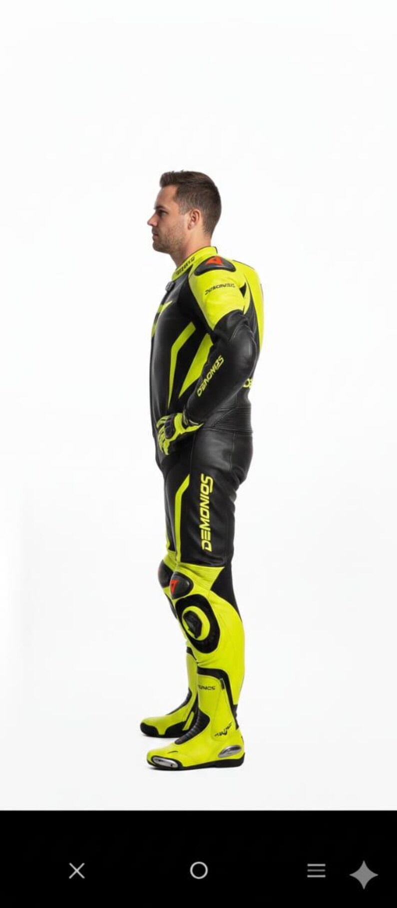 Tuta in pelle da moto personalizzata - Tuta da motociclista professionale con armatura CE - Abbigliamento protettivo da motociclista per uomo immagine 4