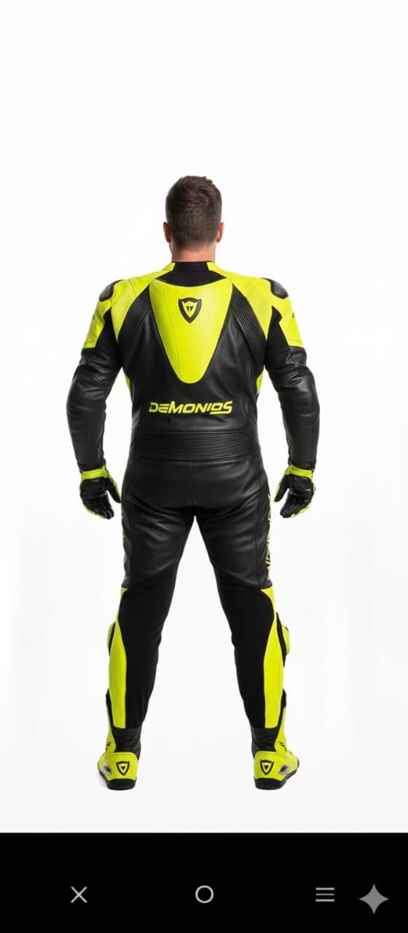 Tuta in pelle da moto personalizzata - Tuta da motociclista professionale con armatura CE - Abbigliamento protettivo da motociclista per uomo immagine 2